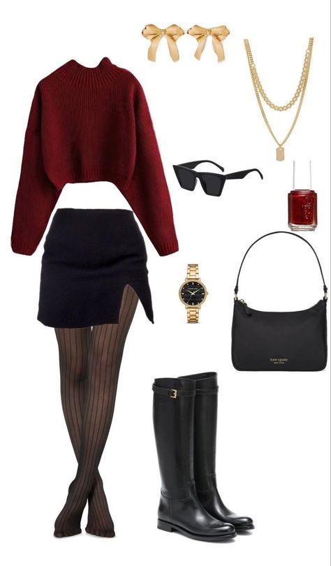 Nice Winter Outfits Classy, Classy 90s Outfits, Dark Autumn Outfits Style, Romantic Look, A Skirt, Autumn Outfit, Outfit Inspo Fall, Lookbook Outfits, Mode Inspiration