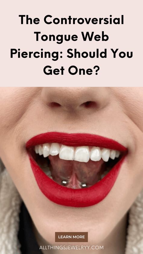 If you’re considering this controversial piercing but need more information, this guide is for you. We’re exploring the tongue web piercing, its pros and cons, safety, and what you need to know before getting it. Let’s get started. Piercing Information, Tongue Piercing Snake Eyes, Types Of Tongue Piercings, Under Tongue Piercing, Tongue Web, Different Tongue Piercings, Tongue Piercing Jewelry Aesthetic, Snack Eyes Tongue Piercing, Frenulum Tongue Piercing