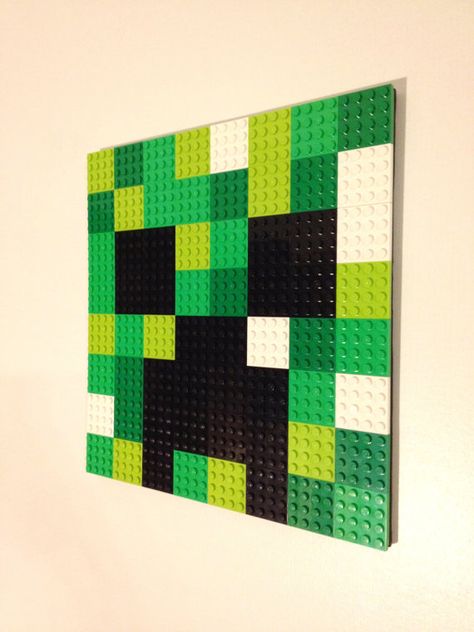 Video Game Room Paint Ideas, Lego Wall Design Ideas, Minecraft Bedroom Diy Room Decor, Minecraft Wall Paint, Minecraft Wall Painting Ideas, Minecraft Lego Diy, Lego Wall Painting Ideas, Minecraft Playroom Ideas, Diy Pixel Wall Art