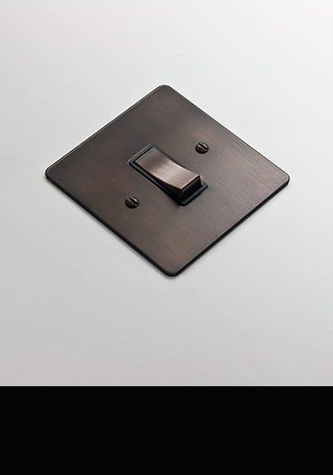 Dark Bronze Electrical Light Switch (126A) Grey Door Frame, Farrow Ball Skimming Stone, Ammonite Farrow And Ball, Blueprint Symbols, Renovation Mood Board, Designer Light Switches, Sockets And Switches, Gray Interiors, Ceiling Window