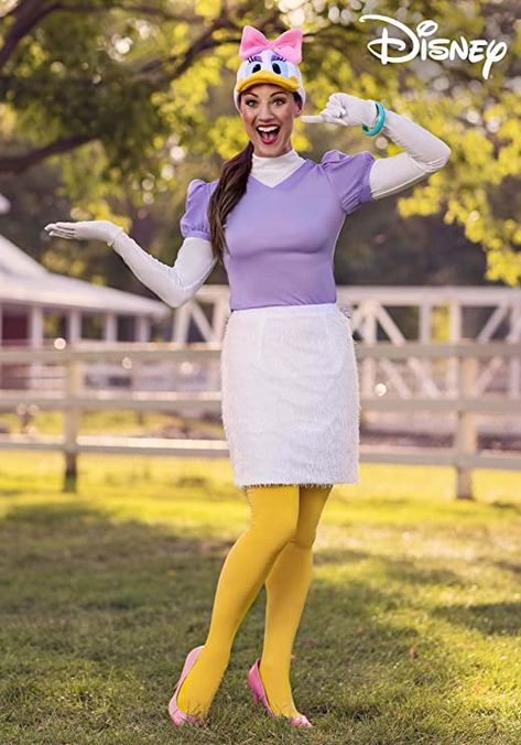 Adult Disney Daisy Duck Costume Duck Costume For Women, Daisy Duck Halloween Costume, Daisy Duck Costume, Duck Halloween Costume, Donald Duck Costume, Daisy Costume, Adult Disney Costumes, Duck Costume, Duck Costumes