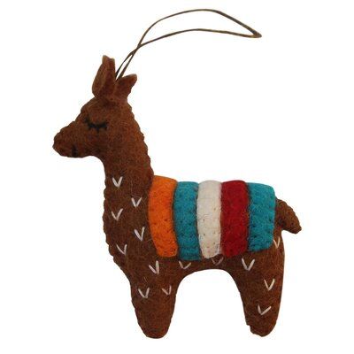 The Holiday Aisle Llama Hanging Figurine Ornament Felt Llama, Llama Ornament, Hand Felting, Handmade Felt Ornament, Glam Christmas Decor, Traditional Christmas Decorations, Country Christmas Decorations, Cute Llama, Home Handmade