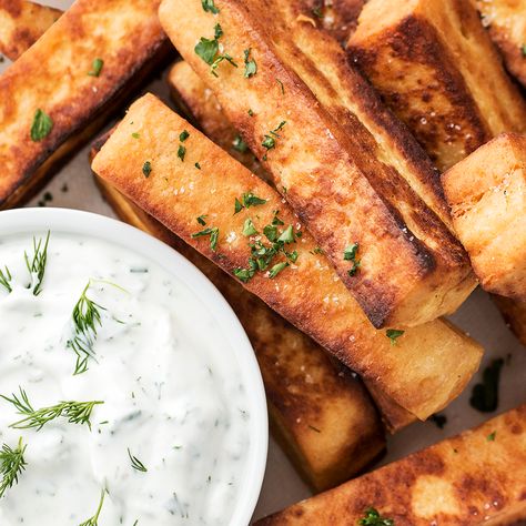 Lumpiang Shanghai, Chickpea Fries, Chick Pea, Fries Recipe, Finger Food, Tahini, Appetizer Snacks, On The Side, Finger Foods