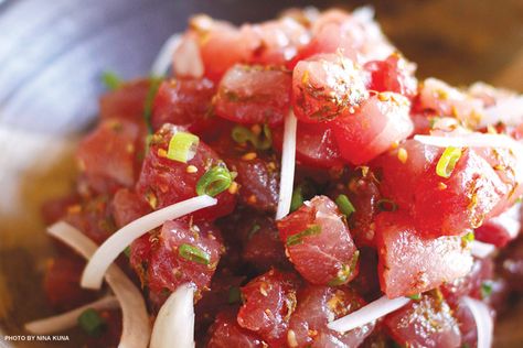 Ahi Poke Tacos Recipe | Best Ahi Recipes | Hawaiian Poke Recipes Ahi Tuna Recipes, Poke At Home, Pineapple Grill, Ahi Recipes, Ahi Poke Recipe, Poke Tacos, Poke Recipes, Summertime Meals, Ahi Tuna Recipe