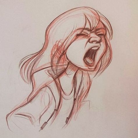 This is what happens when I'm a bit stressed  #stress #expression #girl… Easy Drawing Ideas, Easy Drawing, Stressed Out, A Drawing, Drawing Ideas, On Demand, Pencil, Red, Art