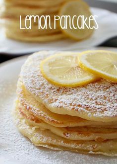 Lemon Pancakes | My Name Is Snickerdoodle: Lemon Pancakes, Savory Cakes, Lemon Ricotta Pancakes, Pancakes Easy, Pancakes Healthy, Buttermilk Pancakes, Pancakes And Waffles, Breakfast Brunch Recipes, Savoury Cake