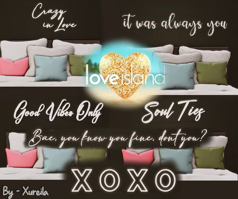 Xureila's Love Island Inspired Neon Signs Pt.1 😛 | Patreon Love Island Sims 4, Sims 4 Love Island Cc, Sims 4 Love Island, Soul Ties, Sims 4 Build, Crazy Love, Always You, Love Island, Electronic Art