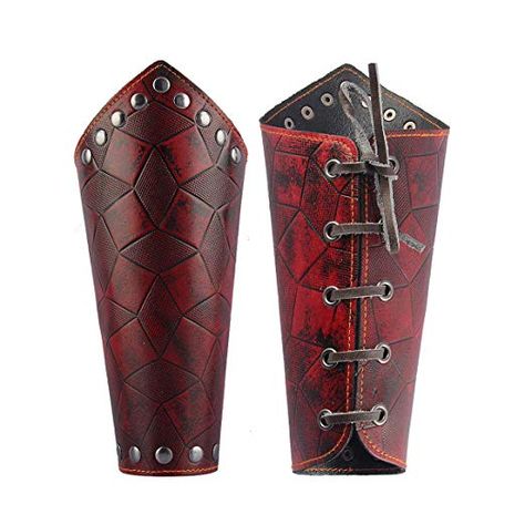 Amazon.com: GelConnie Leather Gauntlet Wristband Medieval Bracers Viking Wrist Guards Archery Guards Bracers Wide Arm Armor Cuff for Women Men Halloween Renaissance Costume Props: Gateway Punk Costume, Leather Gauntlet, Viking Armor, Leather Bracers, Arm Guard, Punk Design, Leather Armor, Arm Armor, Medieval Armor