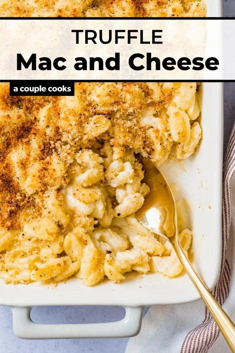 This truffle mac and cheese pairs a rich white cheddar with just the right hint of truffle oil. It's an indulgent dish that makes a splash! #truffle #trufflemacandcheese #macandcheese #truffleoil #trufflerecipe Dinner Ideas Pasta, Pasta Recipes Vegetarian, Truffle Oil Recipes, Truffle Cheese, Truffle Mac And Cheese, Easy Mac N Cheese, Easy Truffles, Winter Salad Recipes, Homemade Truffles