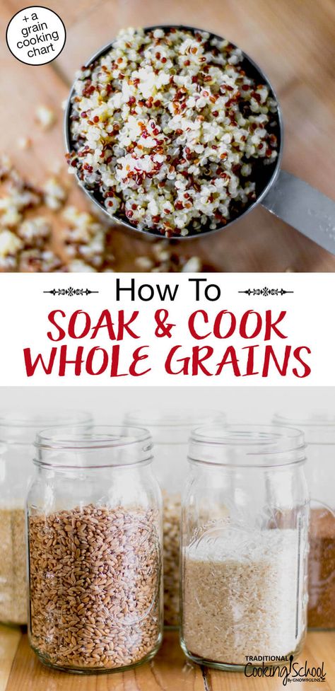 Whole Grain Baking, Whole Grains Recipes, Ancestral Kitchen, Soaking Grains, Soaking Beans, Multigrain Rice, Whole Grain Recipes, Ancient Grains Recipes, Pro Metabolic