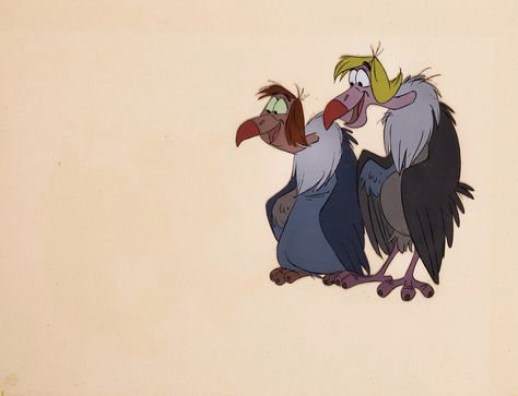 Production Cel Featuring Vultures from The Jungle Book Jungle Book Vultures, Jungle Christmas, Nature Collage, Disney Live, Sibling Tattoos, The Jungle Book, Book Names, Inspirational Books, Book 1