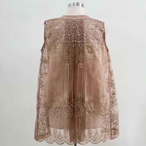 Outer top that crafted from embroidered tulle make your look effortlessly chic. Gio Outer Top in Scarlette Brown by @@_ateliermode_ Available at Dresshaus.com Embroidered Tulle, Make Your, Make It Yourself, Quick Saves