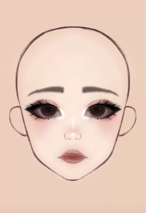 Pre Shower Makeup, Makeup Looks Drawing, Makeup Ideas Drawing, Doll Make Up, Make Up Guide, Asian Makeup Tutorials, Makeup Charts, Korean Makeup Tips, Makeup Fails