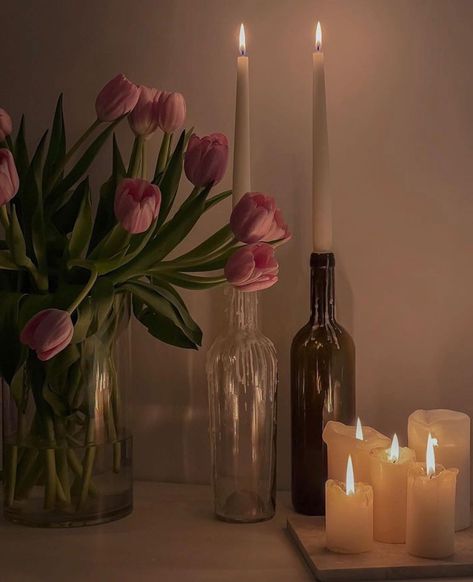 #tulip #flowers #foryou #candles... - Bianca’s Lifestyle Romantic Candles Aesthetic, Candles Aesthetic, Blossom Garden, Romantic Candles, Candle Aesthetic, Cozy Aesthetic, Botanical Beauty, Spring Aesthetic, Flower Candle