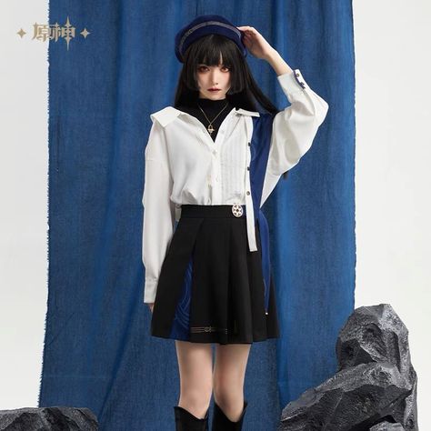 Genshin Update  on X Genshin Merch, Genshin Impact Wanderer, Stylish Skirts, Modern Outfits, Short Skirt, Anime Outfits, Costume Accessories, Fashion Pants, Genshin Impact