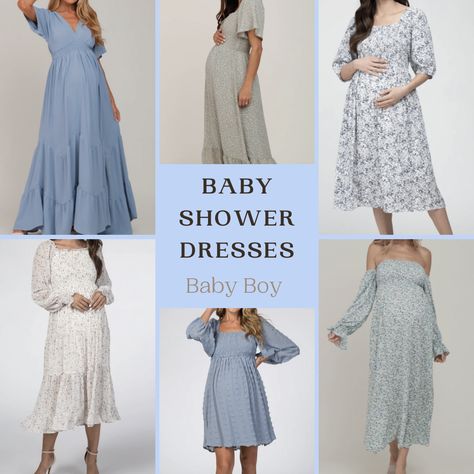 Baby Boy Shower Dress, Baby Shower Dress Boy, Boy Baby Shower Dress For Mom, Baby Shower Dress Blue, Boy Baby Shower Outfit For Mom, Baby Boy Shower Outfit For Mom, Maternity Shower Dress, Light Blue Maternity Dress, Baby Shower Dress For Mom