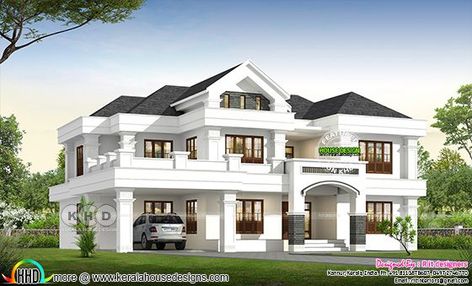 House Plan Architecture, Indian House Exterior, Indian House Exterior Design, Colonial House Exteriors, Plan Architecture, House Plans With Photos, Indian House, Colonial House Plans, Duplex Design