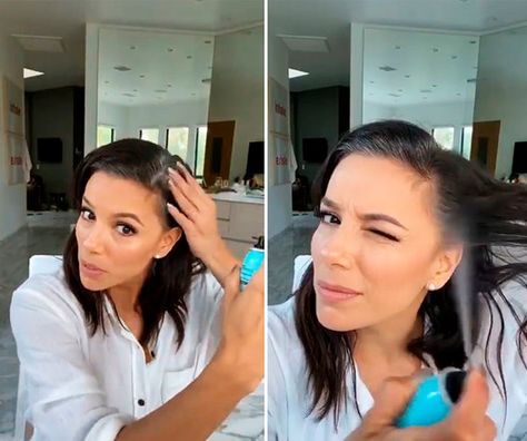 Eva Longoria enseña a sus fans cómo lidia con las canas en la cuarentena - Foto 1 Desperate Housewives, Eva Longoria, Spray, Skin Care, Skin