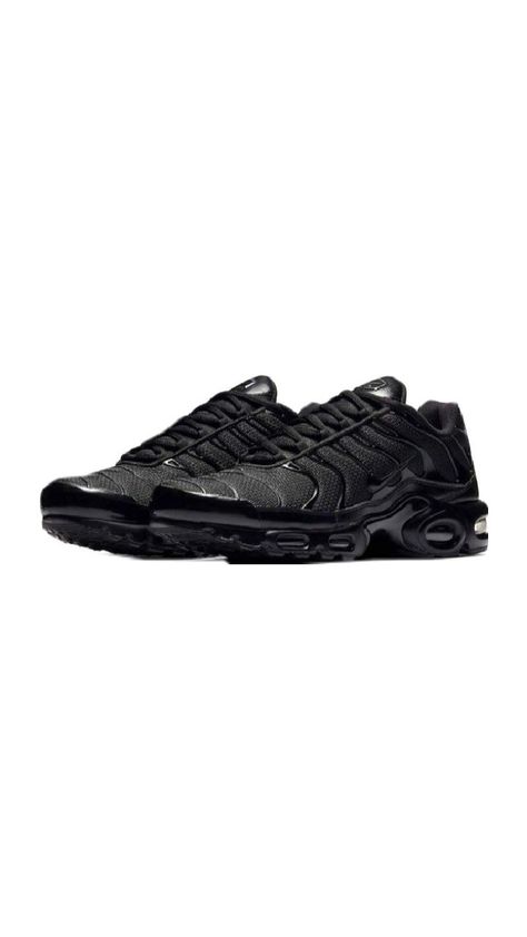 Nike Tn Triple Black, All Black Tns, Black Tns, Nike Tn Shoes, Nike Air Plus, Nike Tn Air Max, Nike Air Max Plus Black, Nike Tns, Tn Black