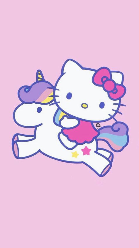 Hello Kitty Unicorn, Hk Wallpapers, Unicorn Room, Cellphone Background, Event Room, Unicorn Wallpaper, Hello Kit, Kitty Drawing, Hello Kitty Party