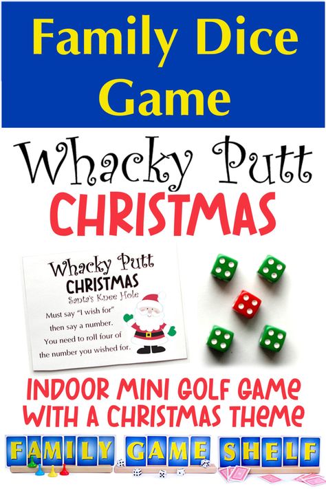 Whacky Putt Christmas - Family Game Shelf Christmas Card Games For Family, Deal Or No Deal Christmas Game, Christmas Money Games For Family, Christmas Tree Punch Out Game, Christmas Stocking Game, Grinchmas Games, Minute To Win It Games Christmas, Christmas Olympics, Game Shelf