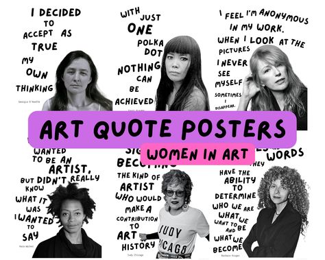 Quotes From Famous Artists, Art Classroom Quotes, Artist Talk Poster, Art Teacher Posters, High School Art Teacher Aesthetic, Famous Artist Quotes, Art Class Posters, High School Art Room, Art Classroom Posters