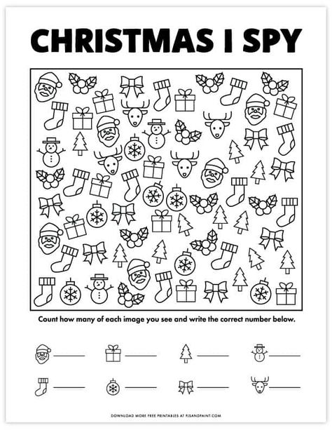 i spy christmas I Spy Worksheets, Christmas I Spy, Christmas Activity Book, I Spy Games, Printable Christmas Games, Spy Games, Christmas Worksheets, Worksheet For Kids, Christmas Activities For Kids