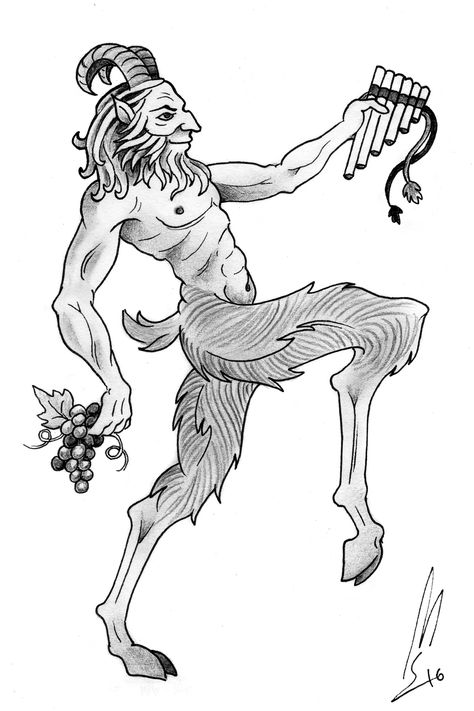 Call me Satan call me Satyr/ I'm Cernunnos I am Pan/ I'm the laughter in the forest/ I'm the happy horny one Pan God Tattoo, Satyr Tattoo, Satyr Reference, Pan Greek Mythology, Pan Satyr, Pan Mythology, God Pan, Animal Stencil Art, Sacred Masculine