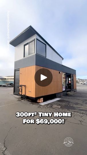 6.7K views · 306 reactions | 300-sqft Tiny Home for $69,000! 🏡 | Would you live in this 10' x 30' tiny house on wheels? It's for sale for $69,000!

Inside, this tiny house features a spacious 10'-wide interior with... | By Dream Big Live Tiny Co.Facebook Tiny House Bed, Bedroom Tiny House, Self Build Campervan, California Bedroom, Tiny House Vacation, Off Grid Tiny House, Tiny House Bedroom, Diy Tiny House, Tiny House Movement