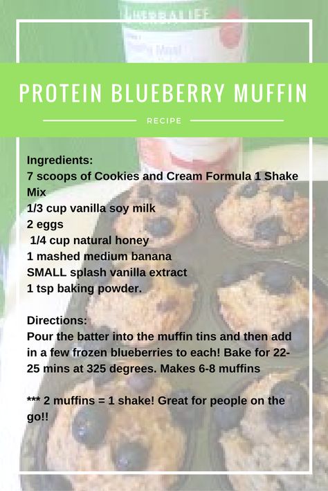 Herbalife Protein Blueberry Muffins Protein Blueberry Muffins, Protein Blueberry, Herbal Life Shakes, Blow Dry Short Hair, Herbalife Meal Plan, Low Carb Protein Shakes, Blueberry Protein Muffins, Herbalife Diet, Herbalife Protein