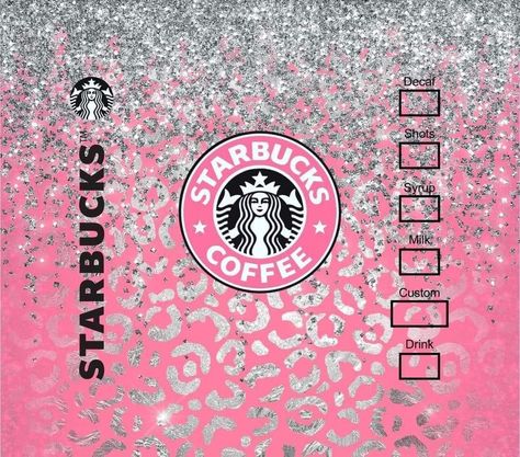 Starbucks Wallpaper, Love Sublimation, Starbucks Design, Glitter Png, Sublimation Ideas Projects Inspiration, Pink Starbucks, Coffee Logo, Cricut Projects Beginner, Custom Tumbler Cups