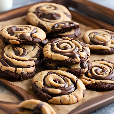 Peanut Butter Brownie Swirl Cookies Recipe Peanut Butter Brownie Swirl Cookies Recipe, Brownie Swirl Cookies, Peanut Butter Swirl Brownies, Swirl Cookies, Peanut Butter Brownie, Swirl Brownies, Chocolate And Peanut Butter, Cookie Ball, Peanut Butter Powder