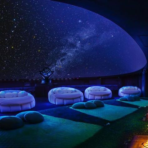 Planetarium Aesthetic, Space Ceiling, Space Club, Space Hotel, Fun Indoor Activities, Baby Its Cold, Its Cold, Sensory Room, Japan Travel Guide