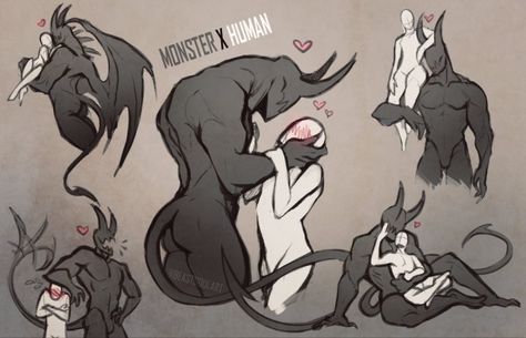 🔱 Monster Queen 🔱 Monster X Human, Ship Drawing, Figure Drawing Reference, Diabolik, Dessin Adorable, 영감을 주는 캐릭터, Art Tutorials Drawing, Anime Poses Reference, Drawing Base