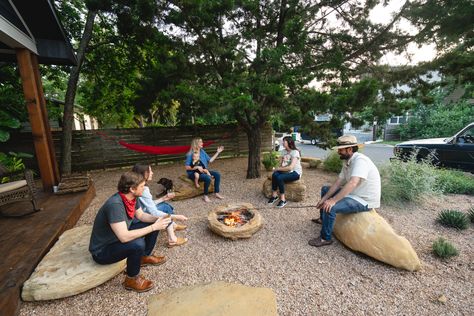 This East Austin Couple Recreated West Texas in Their Front Yard - Austin Monthly Magazine Austin Front Yard Landscape, Austin Tx Landscaping, Austin Landscape Ideas, Austin Texas Backyard Ideas, Texas Backyard Ideas, Austin Texas Landscaping, Central Texas Landscaping, Austin Landscaping, Austin Backyard