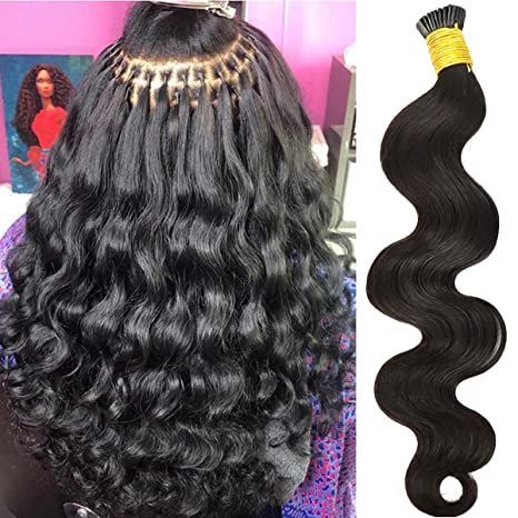 Body Wave I Tip Microlinks Human Hair Extensions for Women Natural Black Pre Bonded 1g/strand 100g Stick Tip Hair Extensions Human Hair Bundles Brazilian Virgin Bulk Hair(20inch) Wedding Hair Extensions, Thick Natural Hair, Hair Extensions For Short Hair, Fusion Hair, I Tip Hair Extensions, Remy Hair Weave, Ponytail Hair Extensions, Human Hair Bundles, Long Wigs