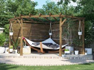 You searched for Corner pergola | Dunster House Decking Pergola, Pergolas Ideas, Pergola Lights, Corner Gazebo, House Pergola, Pergola Construction, Pergola Porch, Deck Modern, Fire Pit Pergola