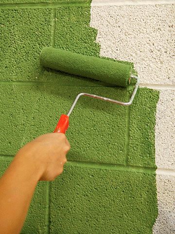 Painting Brick House, Exterior Concrete Paint, Concrete Wall Paint, Painting Concrete Walls, Interior House Painting, Concrete Refinishing, Concrete Basement Walls, Painting Brick, Concrete Block Walls