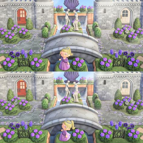 Marron (@marron_ac) posted on Instagram: “The elegant shop area ⚜️💜 This is my favorite place from my island 🥰. I'm so happy to say that my purple island if finally done ! I can't…” • Jun 17, 2022 at 2:24pm UTC Purple Animal Crossing Aesthetic, Acnh Purple Design Codes, Purple Animal Crossing, Acnh Purple, Acnh Elegant, Acnh Rooms, Kawaii Island, Purple Island, Acnh Interior