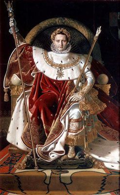 Ingres Napoléon on his Imperial Throne (1806) First French Empire, Anselm Kiefer, Famous Portraits, Leyte, French History, William Blake, William Turner, French Empire, French Culture