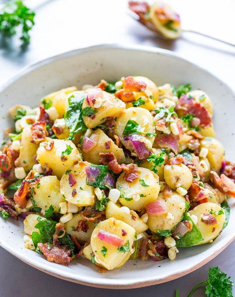 Apples Salad, Bacon Potato Salad Recipe, Potato Salad Mayonnaise, Potato Salad With Bacon, Dill Potato, Salad Recipes With Bacon, Salad Potato, Potato Salad Mustard, Potato Salad Dill