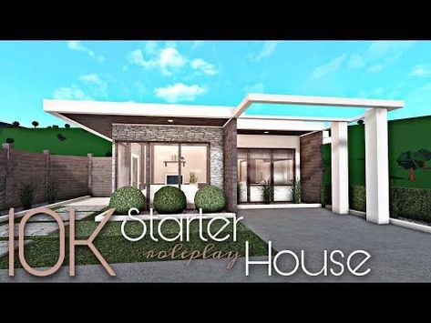 House Exterior Colonial, Cheap Houses To Build, Modern Colonial House Exterior, Colonial House Exterior, Modern Colonial House, Bloxburg Beach House, Colonial House Exteriors, Floor Bloxburg, Small House Layout