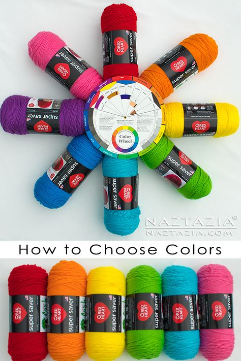 How to Use a Color Wheel for Yarn Knitting and Crocheting Colour Schemes Palette by Donna Wolfe from Naztazia #crochet #knitting #color #yarn Yarn Color Schemes, Yarn Color Combinations, Mochila Crochet, Knitting And Crocheting, Match Colors, Rainbow Crochet, Knit Or Crochet, Color Wheel, Loom Knitting