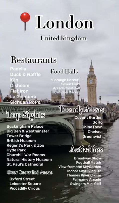 One Day In London Itinerary, 4 Days In London Itinerary, London In 3 Days, London To Do List, Uk Travel Itinerary, London England Travel, London Bucket List, London Vacation, London Dreams