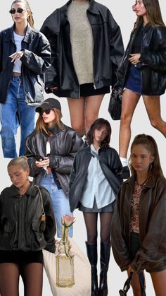 Oversize Leather Jacket Outfits, Biker Jacket Aesthetic, Oversized Leather Jacket Outfits, Motorcycle Jacket Outfit, Biker Jacket Outfit, Bike Jacket, Jacket Outfit Women, Biker Coat, Fits Aesthetic