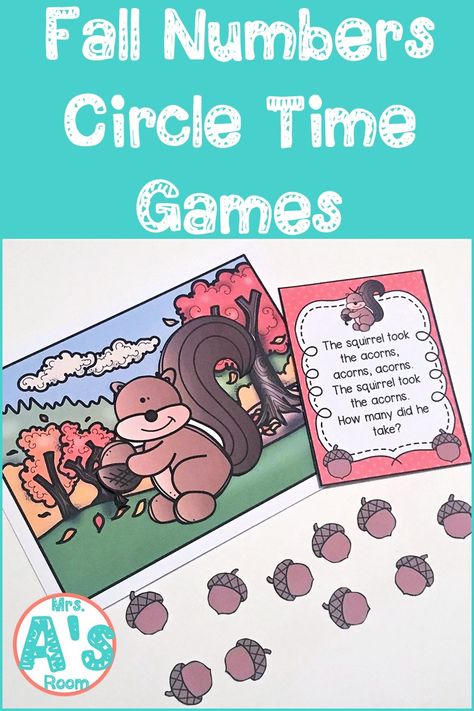 Circle Time Math Activities Preschool, Large Group Preschool Activities, Fall Provocations, Fall Circle Time, Preschool Circle Time Activities, Circle Time Games, Seasons Preschool, Fall Activities For Toddlers, Toddler Math