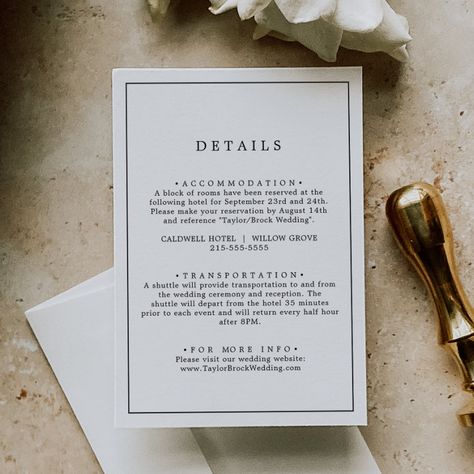 Details Card Wedding Invitation, Details Card Wedding, Bachelorette Card, Invitation Details Card, Wedding Invitation Details Card, Rustic Wedding Details, Popular Wedding Invitations, Party Itinerary, Bachelorette Party Itinerary