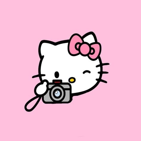 Hello Kitty With Camera, Widget Hello Kitty Icon, Sanrio Camera Icon, Instagram Hello Kitty Icon, Sanrio Phone Icons, Hello Kitty Instagram Highlight Cover, Hello Kitty Pinterest Icon, Hello Kitty Spotify Icon, Hello Kitty Png Icons