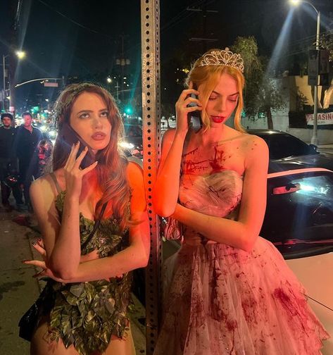 Allie Marie Evans, Prom Captions, Halloween Duos, Concert Hairstyles, Duo Costumes, Instagram Mom, Duo Halloween Costumes, Paper Dress, Halloween Costume Outfits