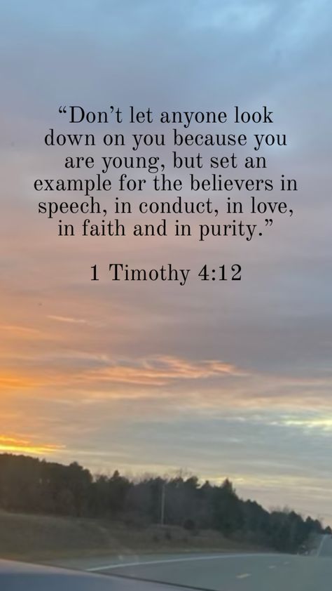 #bibleverseoftheday 1 Timothy 4:12 1 Timothy 4 12, 1 Timothy, Bible